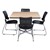 Square Pedestal Café Table and Ballard Stack Café Chair Set
