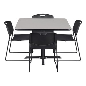 Square Pedestal Café Table - chairs not included