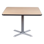 Square Pedestal Café Table w/ X Base