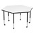 Structure Series Mobile Hex Collaborative Table w/ Whiteboard Top