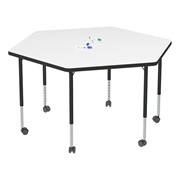 Structure Series Mobile Hex Collaborative Whiteboard Table