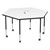 Structure Series Mobile Hex Collaborative Table w/ Whiteboard Top