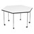 Structure Series Mobile Hex Collaborative Table w/ Whiteboard Top