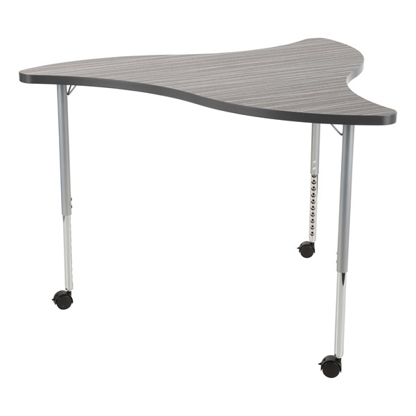 Structure Series Triangular Wave Mobile Collaborative Table w/ Laminate Top - Cosmic Strandz