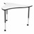 Structure Series Triangular Wave Mobile Collaborative Table w/ Whiteboard Top