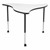 Structure Series Triangular Wave Mobile Collaborative Table w/ Whiteboard Top - Back