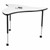 Structure Series Triangular Wave Mobile Collaborative Table w/ Whiteboard Top