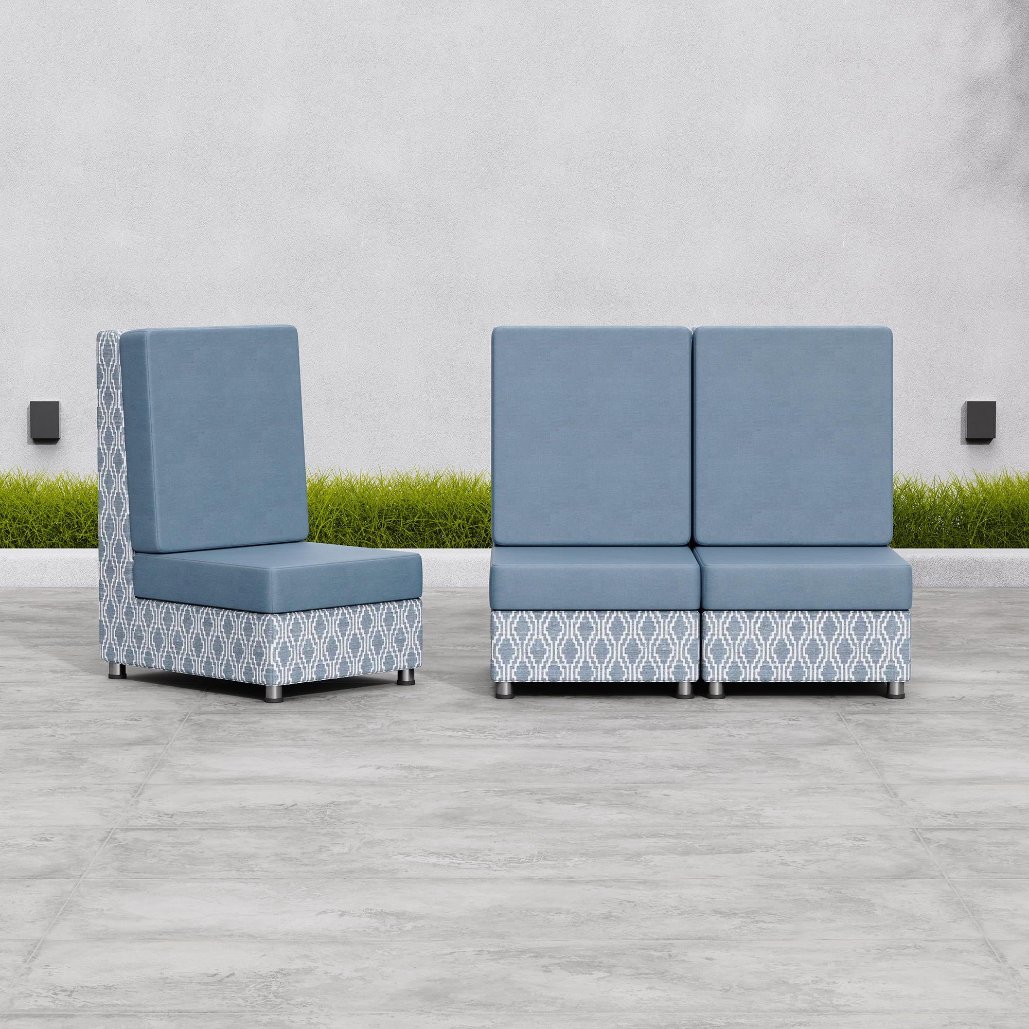 Outdoor Soft Seating Armless Chair