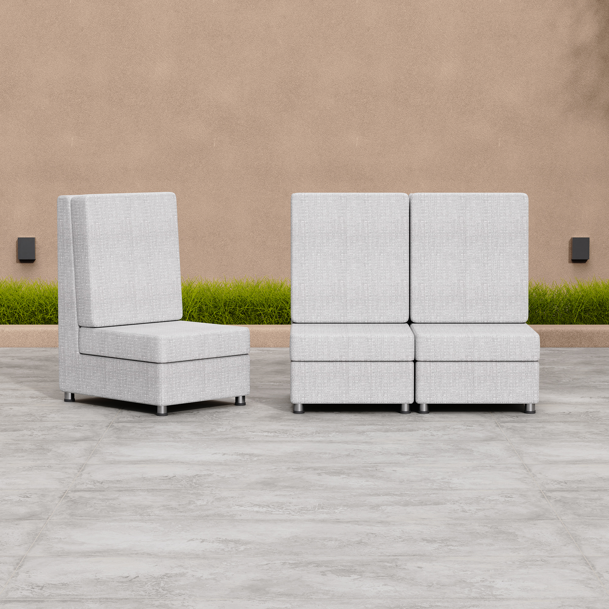 Outdoor Soft Seating Armless Chair