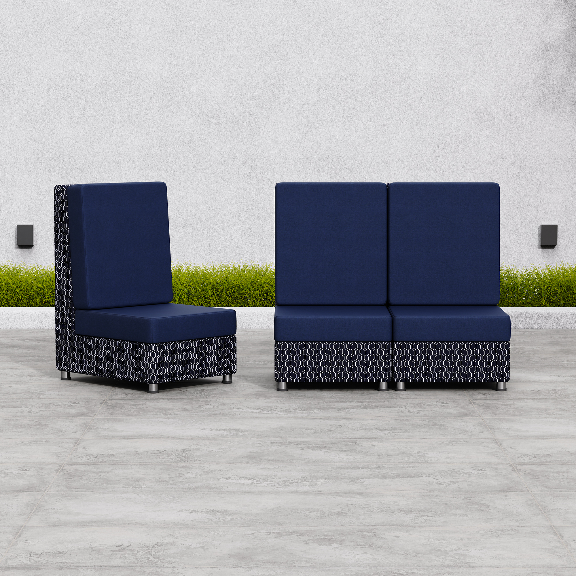 Outdoor Soft Seating Armless Chair