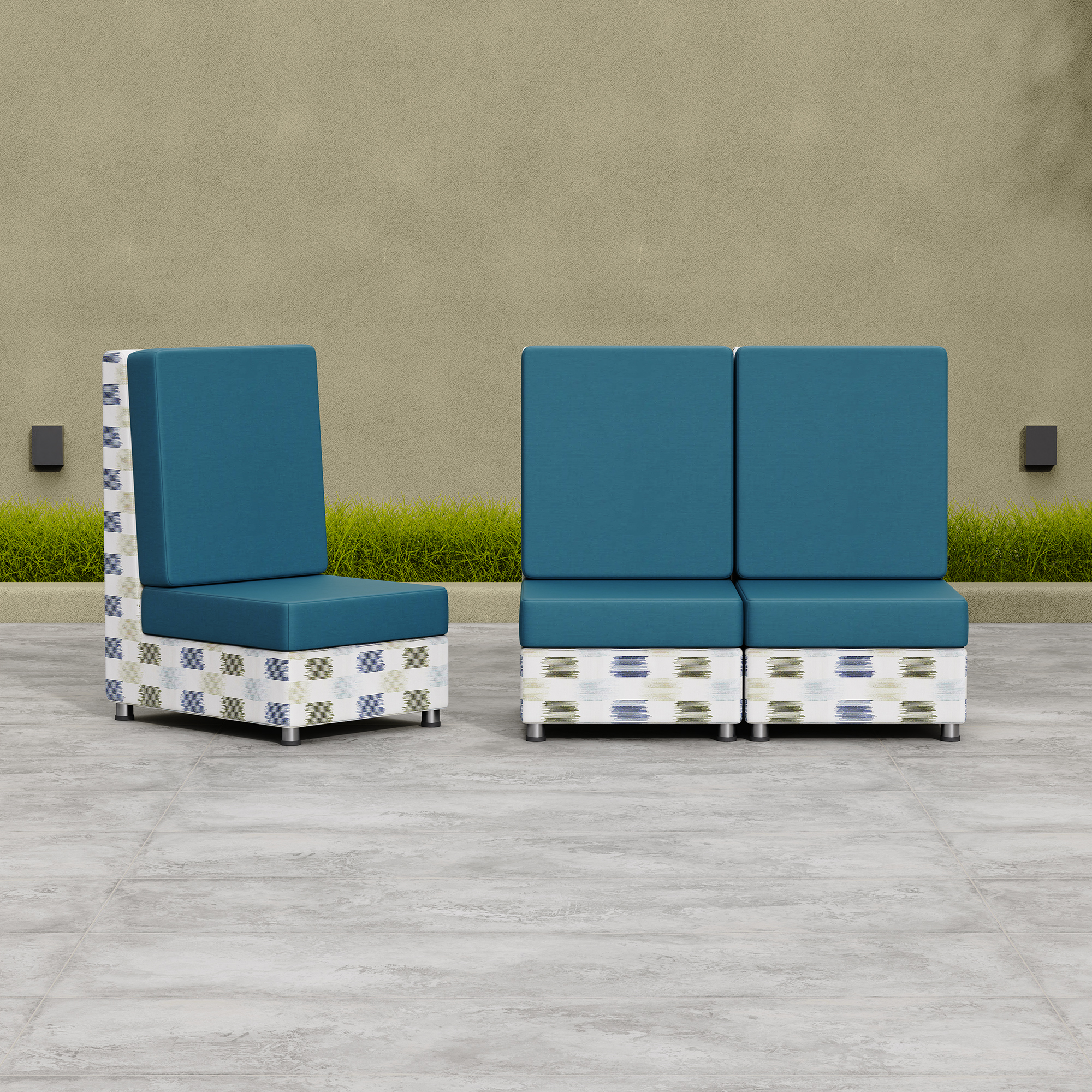 Outdoor Soft Seating Armless Chair