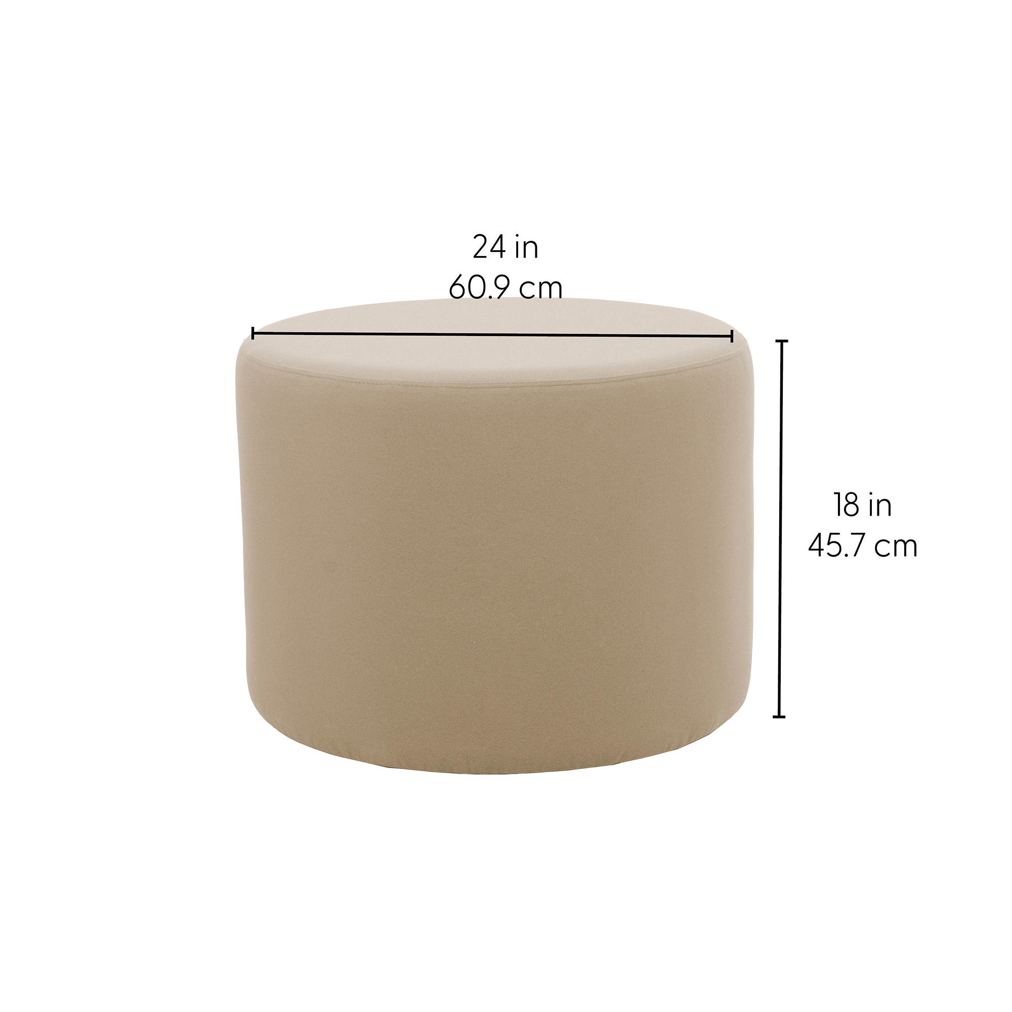 Outdoor Oversized Ottoman - Cylinder