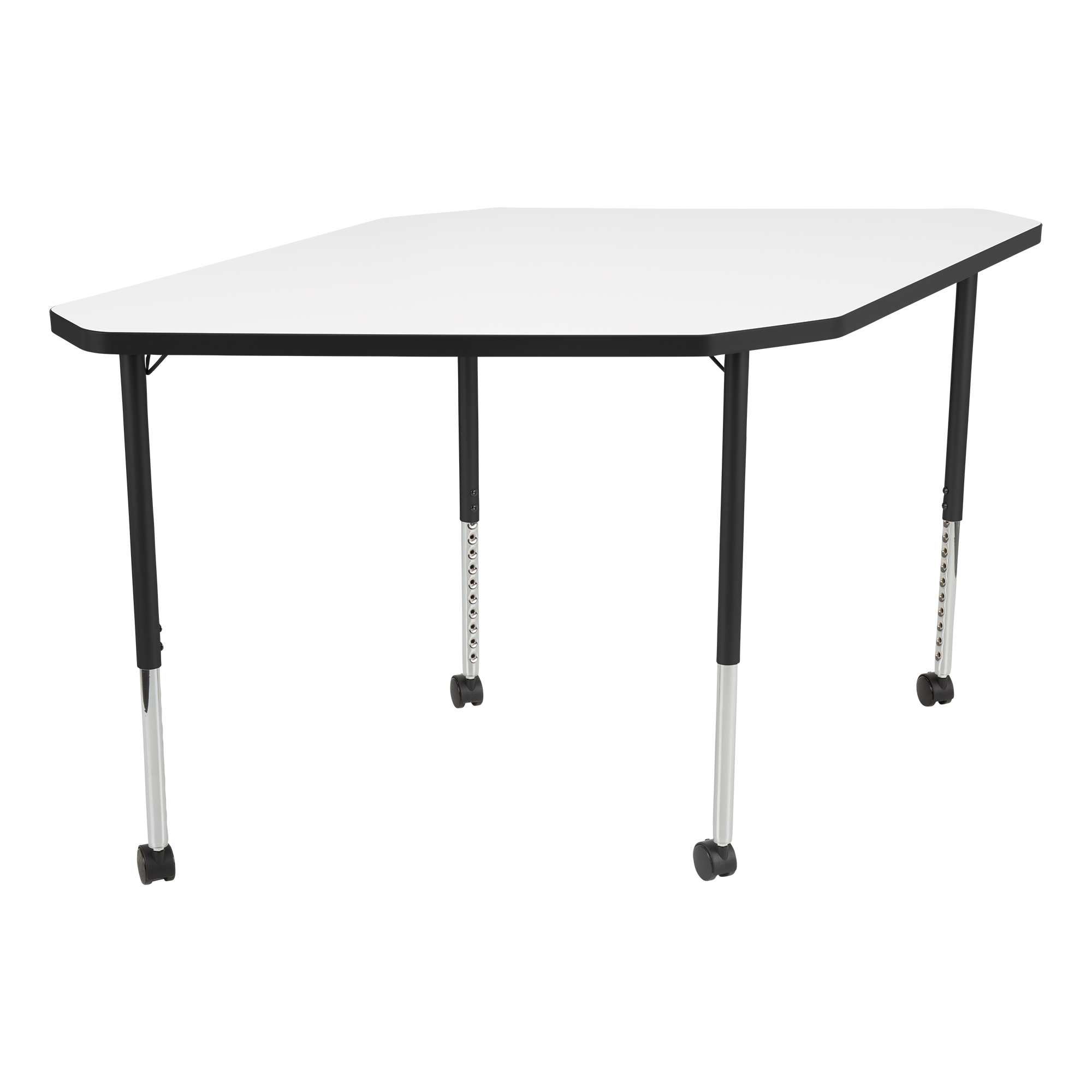 Structure Series Large Diamond Mobile Collaborative Table w/ Whiteboard Top