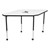 Structure Series Large Diamond Mobile Collaborative Table w/ Whiteboard Top