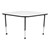 Structure Series Large Diamond Mobile Collaborative Table w/ Whiteboard Top - Front