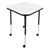 Structure Series Large Diamond Mobile Collaborative Table w/ Whiteboard Top - Side