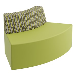 Modern Low Back Soft Seating Outer Curve w/o Arms