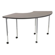 Structure Series 1/3 Round Mobile Collaborative Table w/ Laminate Top