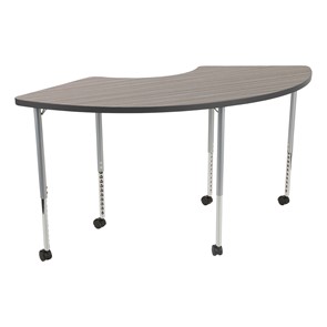 Structure Series 1/3 Round Mobile Collaborative Table w/ Laminate Top