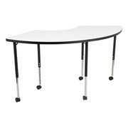 Structure Series 1/3 Round Mobile Collaborative Whiteboard Table