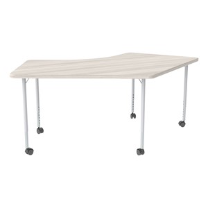 Structure Series Boomerang Mobile Collaborative Table w/ Laminate Top