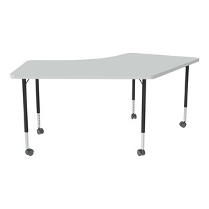Structure Series Boomerang Mobile Collaborative Table w/ Laminate Top