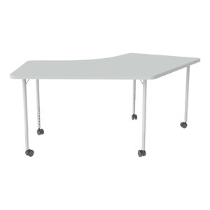 Structure Series Boomerang Mobile Collaborative Table w/ Laminate Top