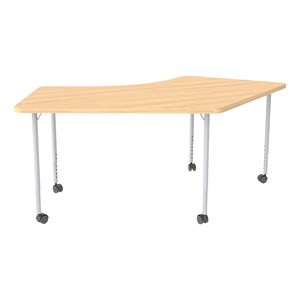 Structure Series Boomerang Mobile Collaborative Table w/ Laminate Top