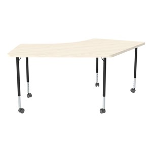 Structure Series Boomerang Mobile Collaborative Table w/ Laminate Top