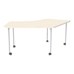 Structure Series Boomerang Mobile Collaborative Table w/ Laminate Top