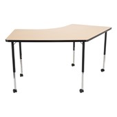 Structure Series Boomerang Mobile Collaborative Table w/ Laminate Top