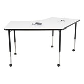 Structure Series Boomerang Mobile Collaborative Table w/ Whiteboard Top
