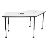 Structure Series Boomerang Mobile Collaborative Whiteboard Table