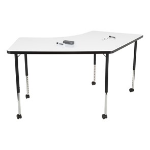 Structure Series Boomerang Mobile Collaborative Whiteboard Table