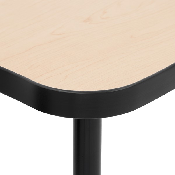 Structure Series Triangular Wave Mobile Collaborative Table w/ Laminate Top - Edge