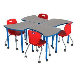 Accent Series Amoeba Collaborative Table  - Set of Four