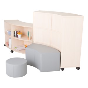 Shapes Series Curved Mobile Shelving