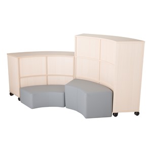 Shapes Series Curved Mobile Shelving