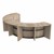 Shapes Series Curved Media Table Half Circle - 30" H