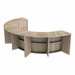 Shapes Series Curved Media Table Half Circle - 30" H