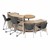 Shapes Series Curved Media Table w/ Cafe Table & Seating