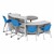 Shapes Series Curved Media Table w/ Cafe Table & Seating