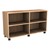 Shapes Series Straight Mobile Shelving (Four Openings) - Dark Natural