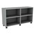 Shapes Series Straight Mobile Shelving (Four Openings) - Gray