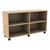 Shapes Series Straight Mobile Shelving (Four Openings) - Natural