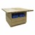 Four-Student Art Workstation w/ Hard Maple Top & Tote Trays Caddies