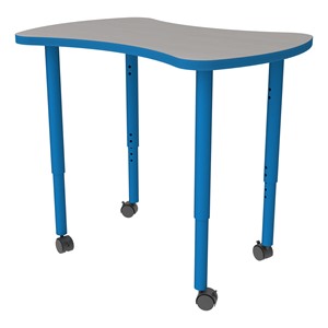 Shapes Accent Series Bowtie Collaborative Table - Cosmic Strandz Top w/ Brilliant Blue Legs