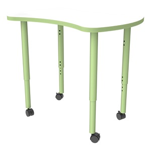 Shapes Accent Series Bowtie Collaborative Table w/ Whiteboard Top - Green Apple
