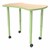 Shapes Accent Series Bowtie Collaborative Table - Maple Top w/ Green Apple Legs