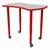 Shapes Accent Series Bowtie Collaborative Table - North Sea Top w/ Red Legs